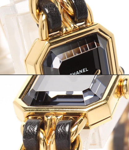 CHANEL 腕時計 プルミエールM クオーツ ブラック H0001 レディース シャネル