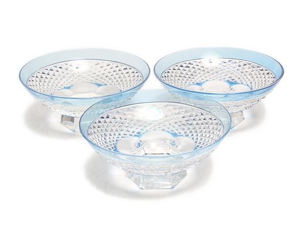 盃 懐石杯 3点セット 江戸切子 ブルー カガミクリスタル – Rehello by