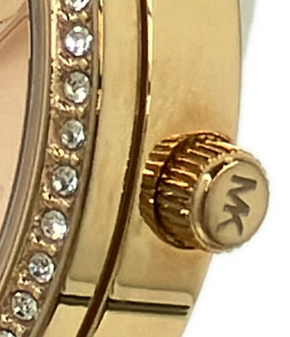 美品 MICHAEL KORS 腕時計 クオーツ ピンク系 MK-4372 レディース マイケルコース