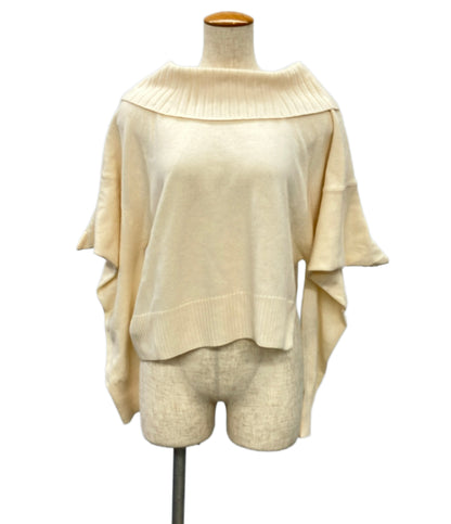 美品 LANVIN en Bleu 長袖ニット ロールカラー タグ付き 3316804 レディース SIZE 38 (M) ランバンオンブルー