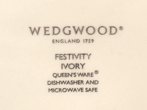 美品 ウエッジウッド プレート 大皿 2点セット 27cm フェスティビティ アイボリー ブルー WEDGWOOD