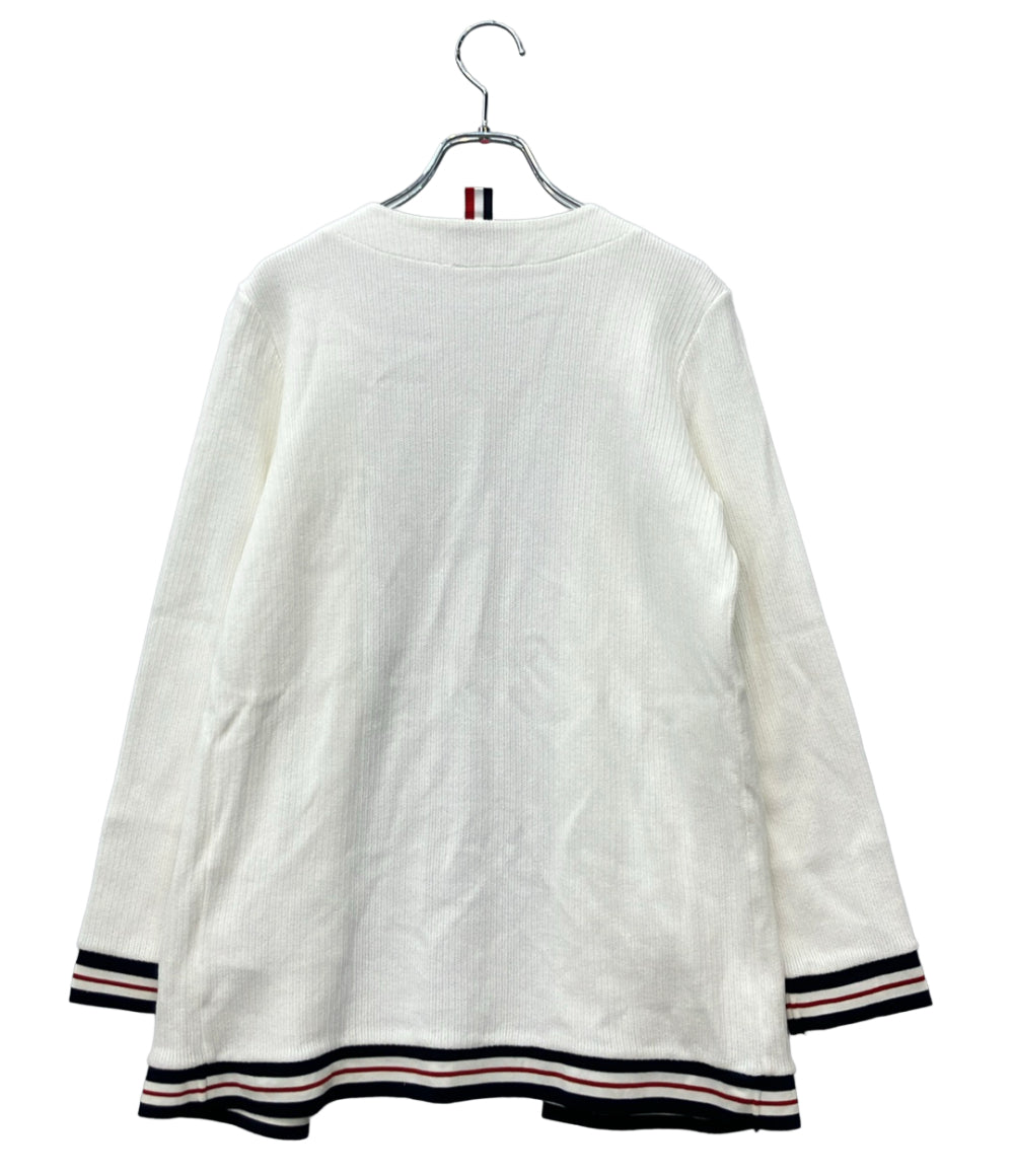 美品 THOM BROWNE 長袖ニットカーディガン FJT265A-J0068-100 メンズ SIZE 40 (L) トムブラウン