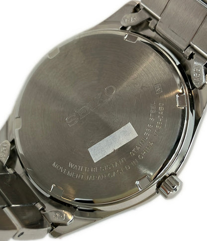 美品 SEIKO 腕時計 ソーラー ブラック V158-0AB0 メンズ セイコー