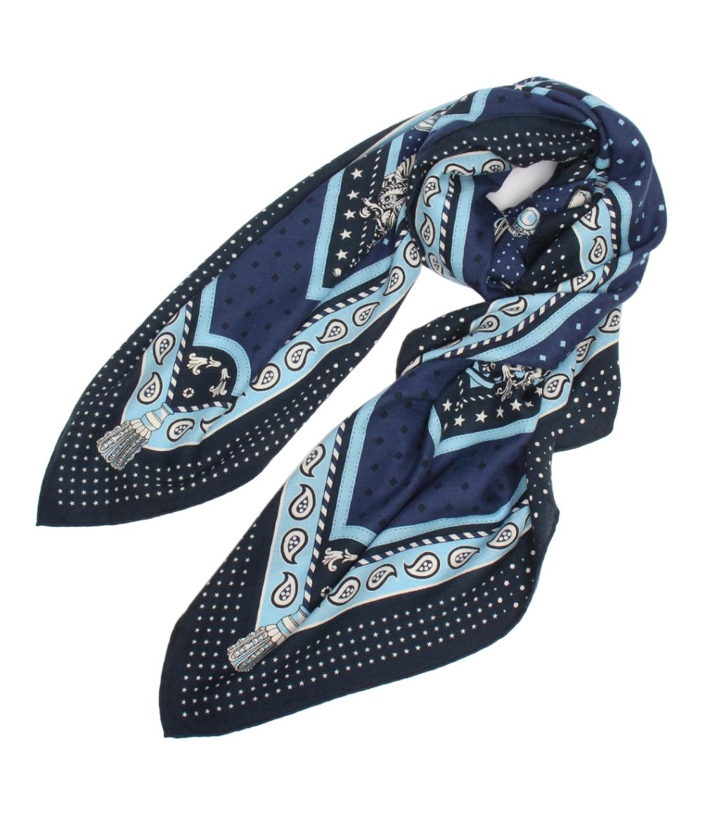 美品 HERMES スカーフ カレジェアン140 HARNAIS DE COUR レディース メンズ エルメス