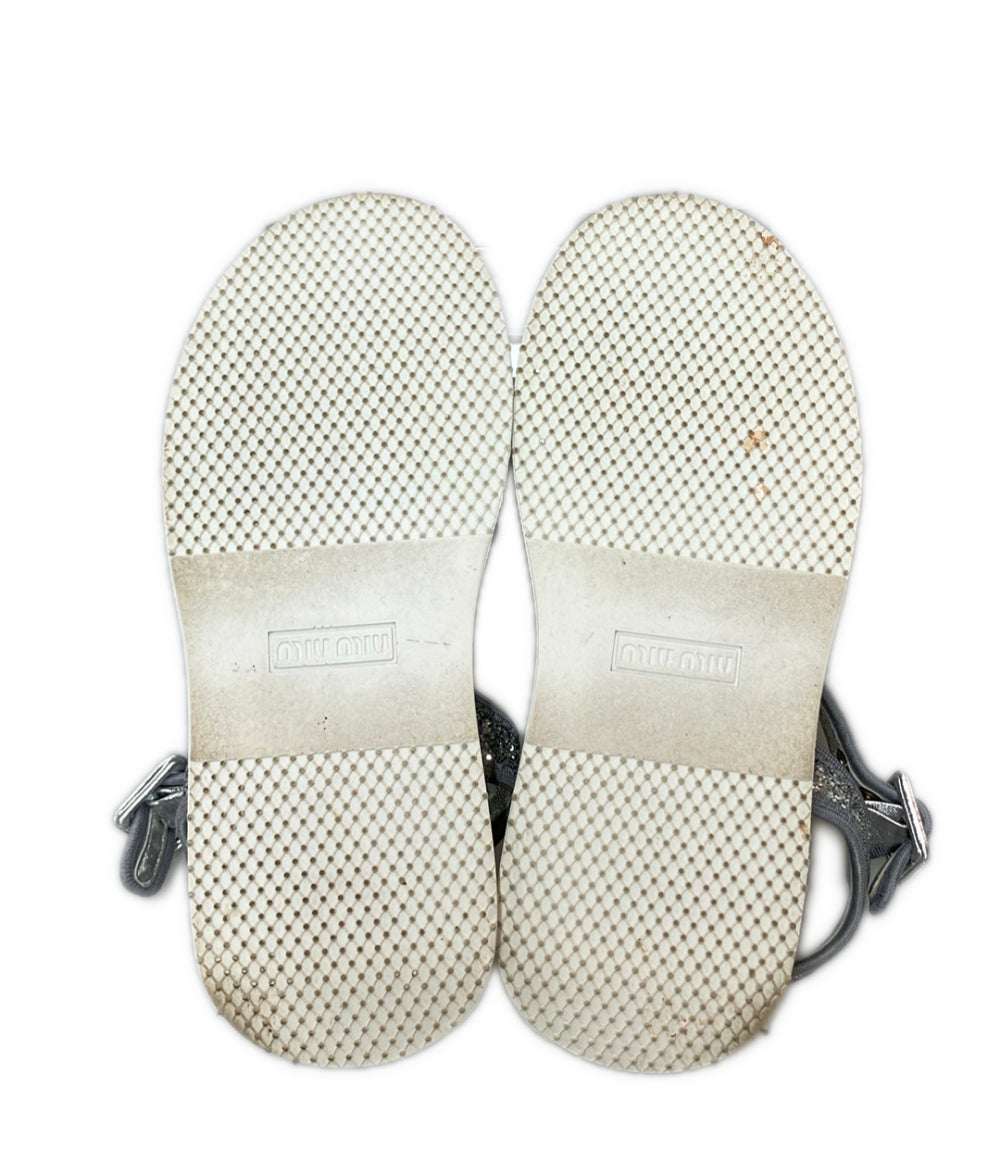 Miu Miu グリッター プラットフォームサンダル レディース SIZE 34 (22cm) ミュウ ミュウ
