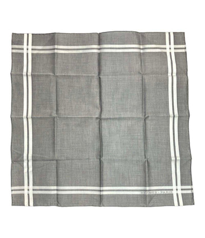 美品 HERMES ハンカチ コットン 100% ユニセックス エルメス