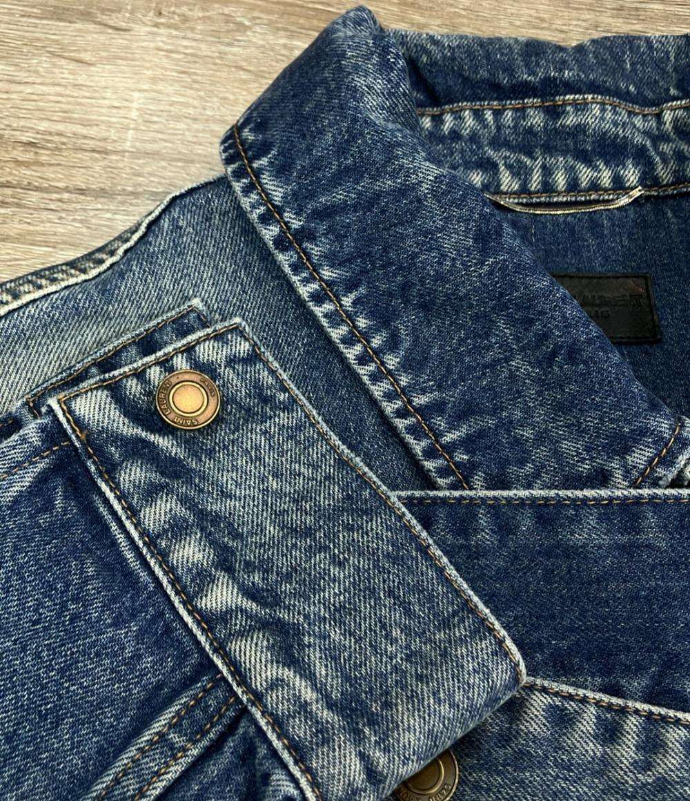 SAINT LAURENT デニムジャケット 2017AW ヴィンテージ加工 フラミンゴ 587541 メンズ SIZE XL サンローラン