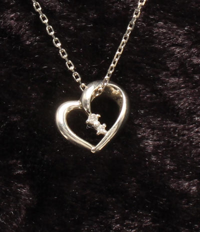 ザ・キッス ネックレス SV SV950 ダイヤ ハートモチーフ レディース THE KISS