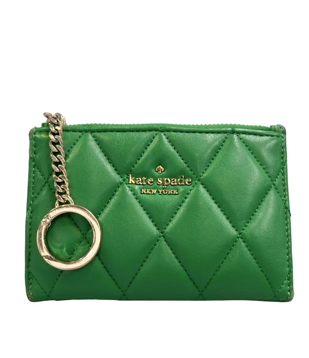 ケイトスペード チャーム　ケース 緑色　新品タグ付き　小物入れ Kate Spade コインケース カードケース フラグメントケース キーリング