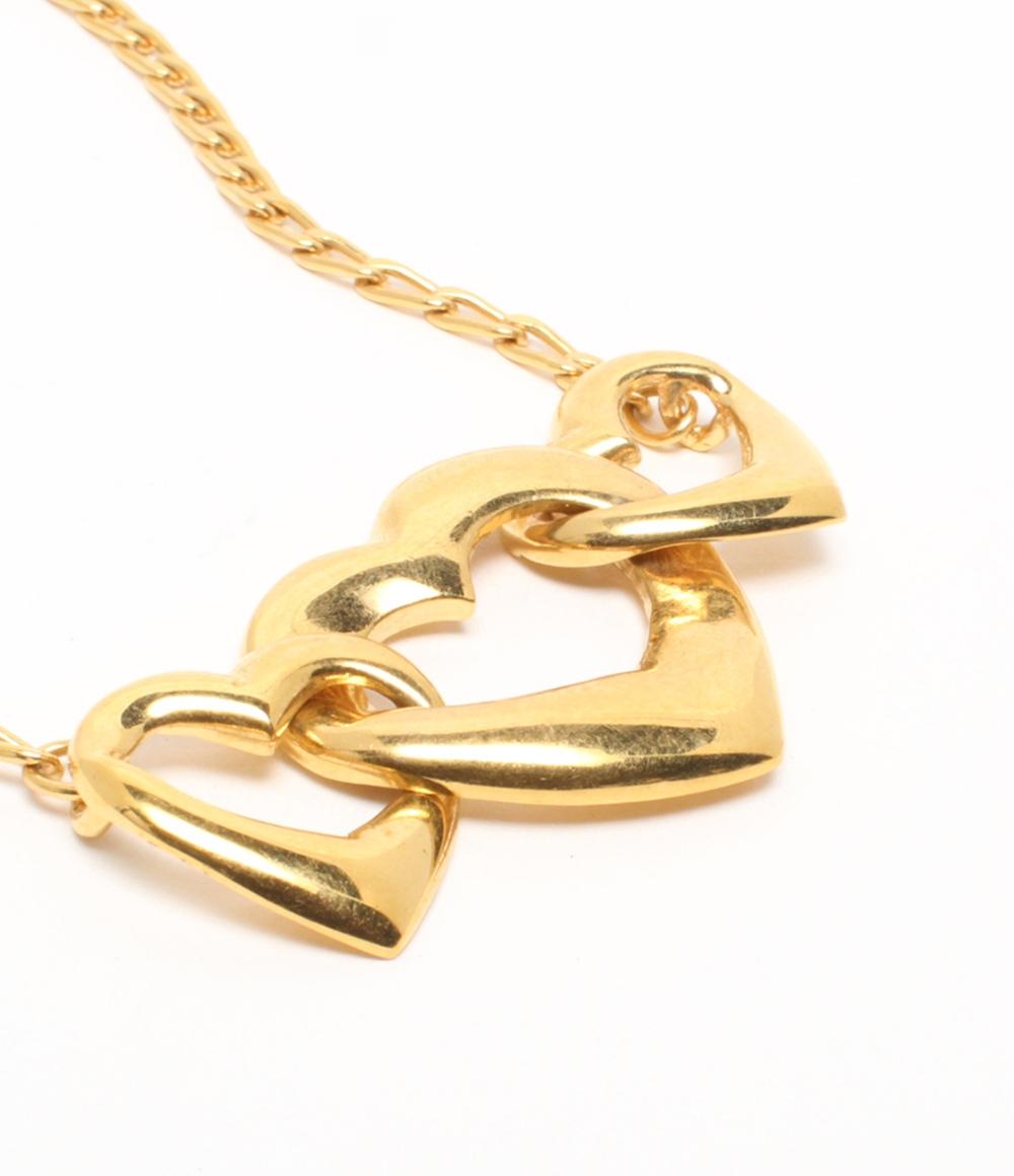 イヴ・サンローラン ネックレス トリプルハート レディース YVES SAINT LAURENT