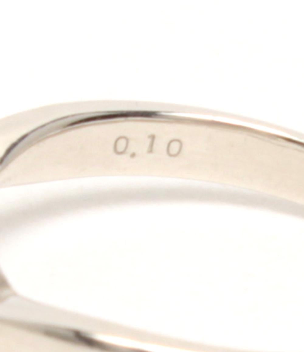 美品 リング 指輪 Pt1000 パール8.2mm ダイヤ0.10ct レディース SIZE 9号