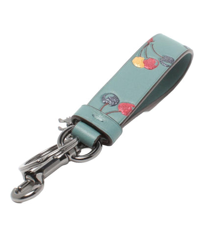 美品 コーチ キーリング チャーム カラビナ 恐竜モチーフ チェリー柄 レディース COACH