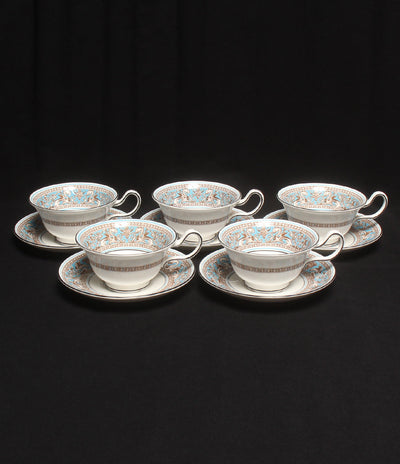 ウェッジウッド  カップ＆ソーサー 5客セット  フロレンティーン ターコイズ       WEDGWOOD