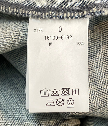 美品 CLANE サークルカットレイヤード デニムスカート 16109-6192 レディース SIZE 0 クラネ