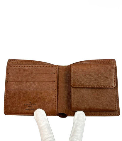 美品 ルイヴィトン 二つ折り財布 ポルトフォイユマルコ モノグラム M61675 メンズ Louis Vuitton