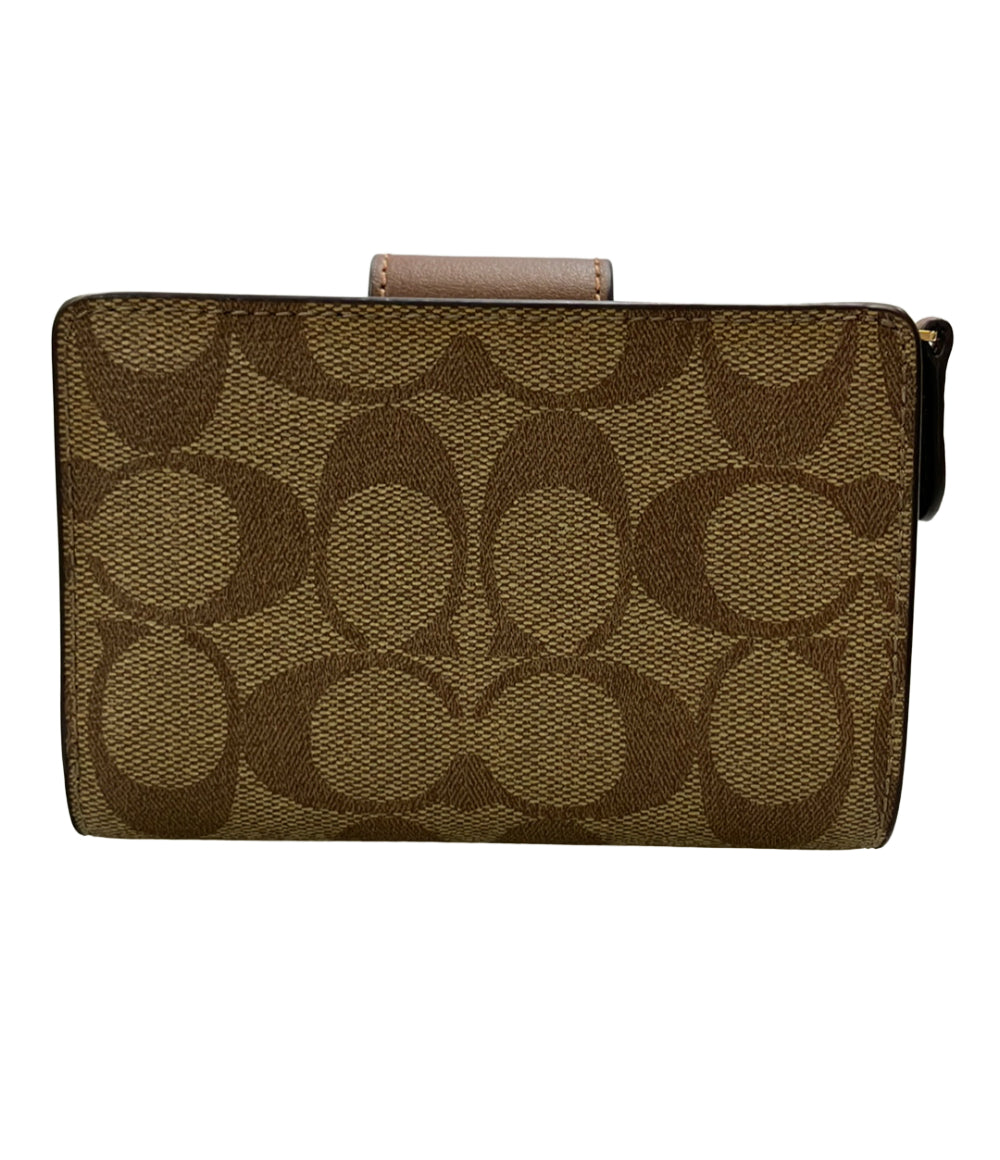 美品 COACH 二つ折り財布 シグネチャー C0082 レディース コーチ
