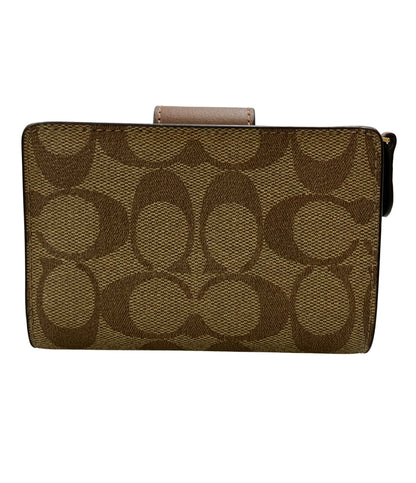 美品 COACH 二つ折り財布 シグネチャー C0082 レディース コーチ