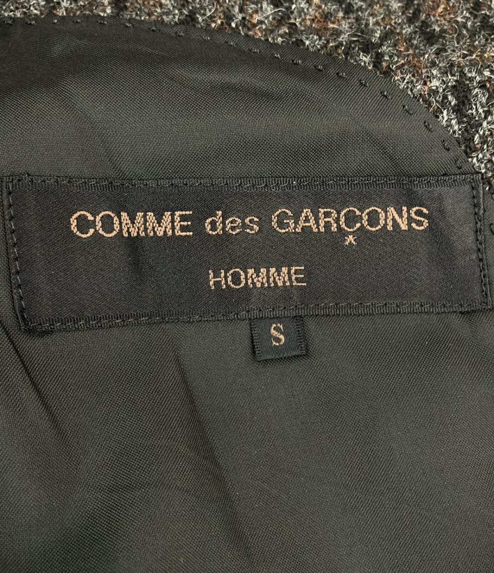 コムデギャルソン•オム チェック系テーラードジャケット COMME des GARCONS HOMME テーラードジャケット ウール ダークグレー