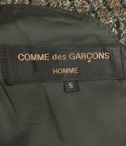 COMME des GARCONS HOMME テーラードジャケット ウール ダークグレーチェック hj-08025s メンズ SIZE S コムデギャルソンオム