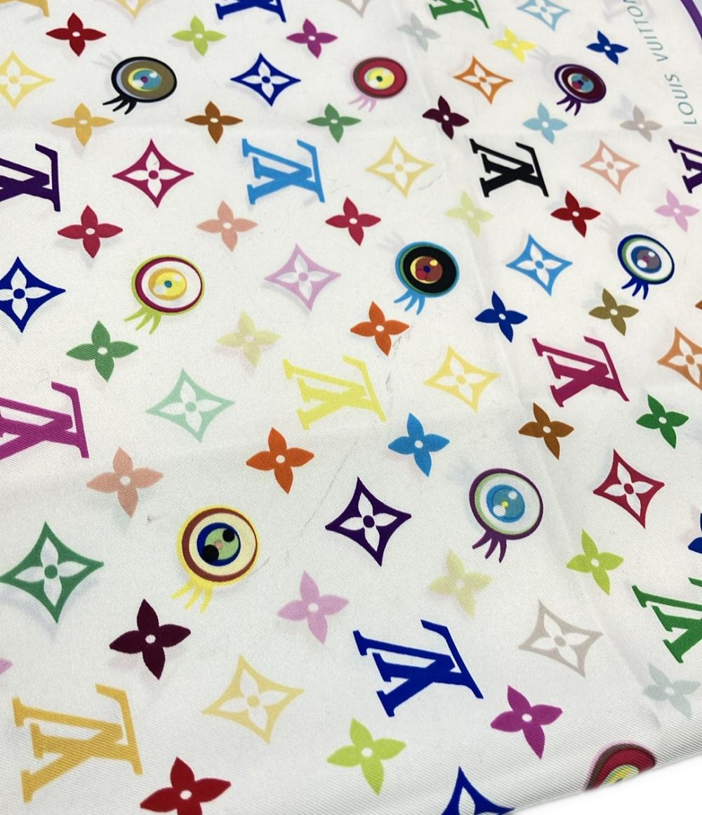 LOUIS VUITTON MURAKAMI TAKASHI スカーフ シルク 100% モノグラム