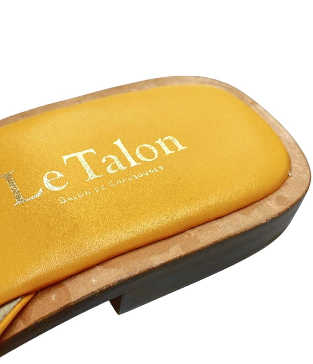 ルタロン スクエアトゥサンダル スクエアステッチリボンサンダル レディース SIZE M (M) Le Talon