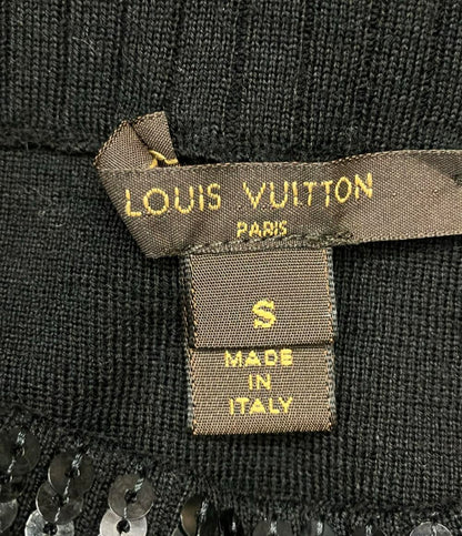 ルイ・ヴィトン 半袖ニットワンピース ウール スパンコール ストライプ レディース SIZE S (S) LOUIS VUITTON