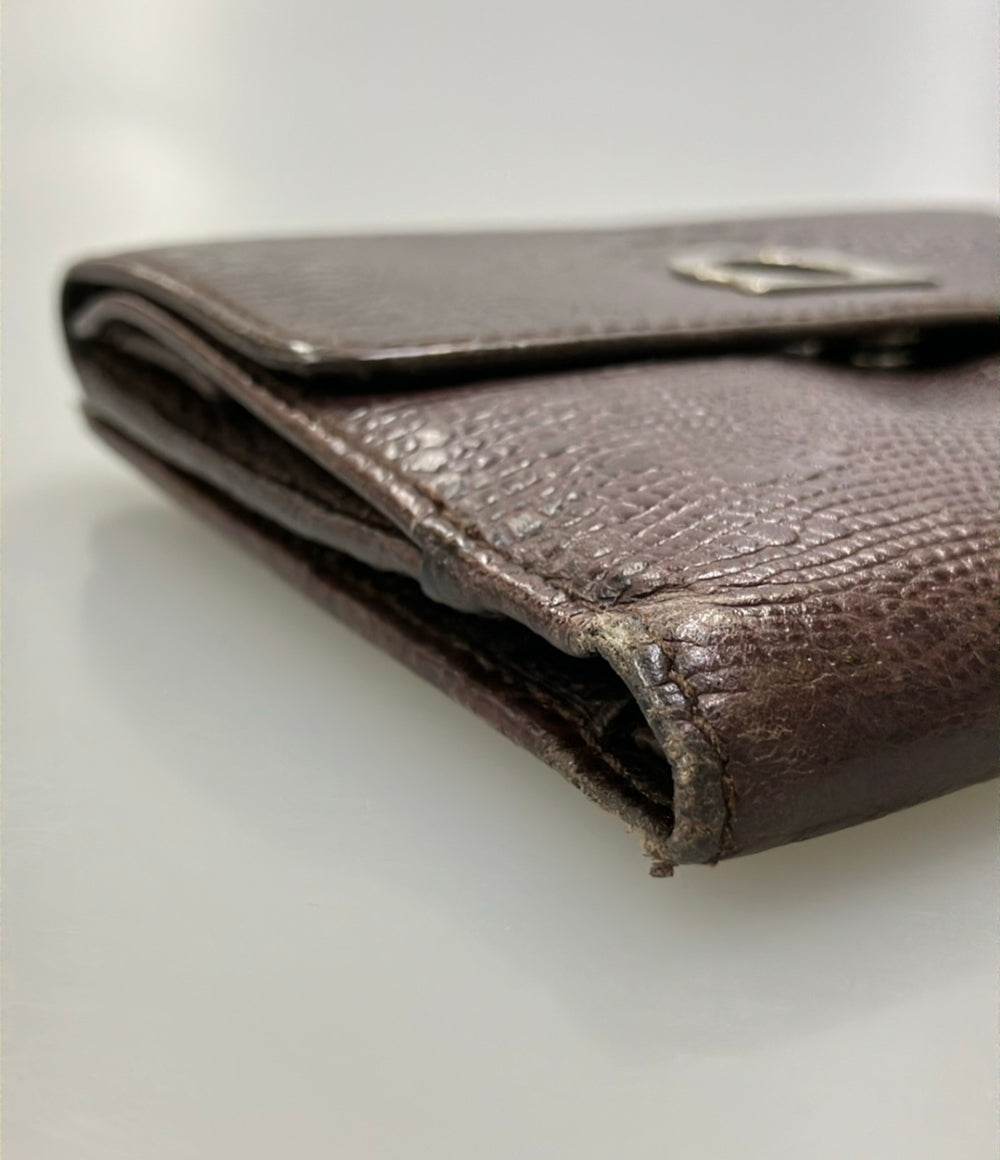 Salvatore Ferragamo ダブルホック 二つ折り財布 リザード型押し ガンチーニ レディース サルヴァトーレフェラガモ