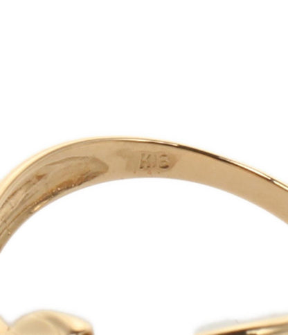 美品 リング 指輪 K18 アクアマリン レディース SIZE 11号