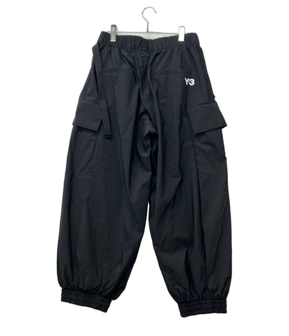 Y-3 ナイロンパンツ 3ストライプス リップストップ ワイド ベルト タグ付 24AW IW7498 メンズ SIZE M ワイスリー