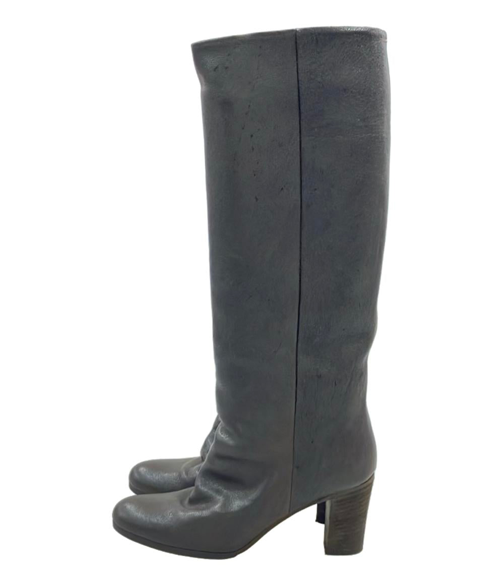 Maison Margiela 本革ロングブーツ 38 メゾン マルジェラ レザーロングブーツ レディース SIZE 38 (XL