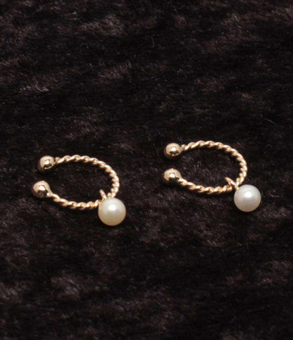 美品 STAR JEWELRY イヤリング イヤカフ K10 ベビーパール 3.6mm レディース スタージュエリー