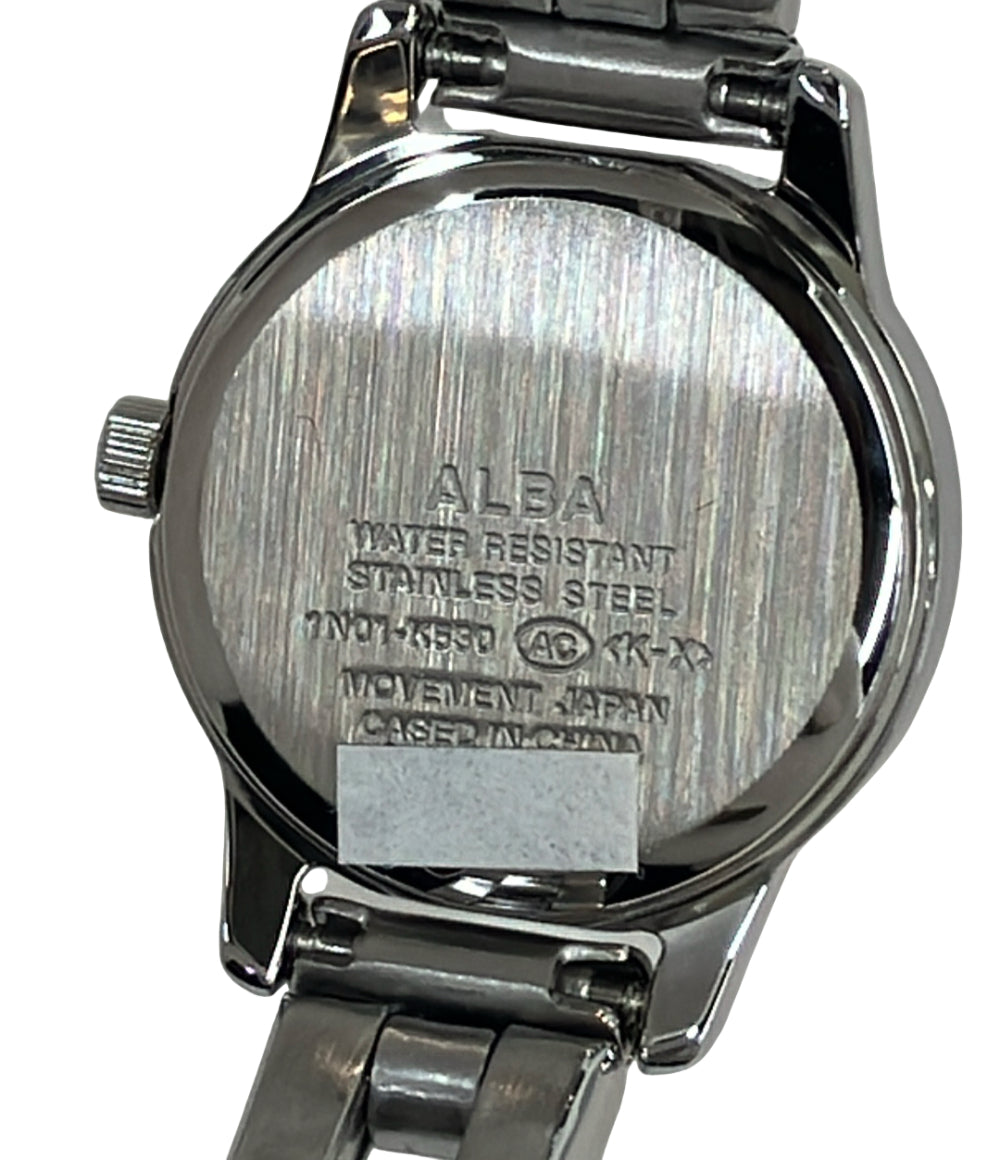 美品 ALBA 腕時計 アンジェーヌ クオーツ ピンク 1N01-K530 レディース アルバ
