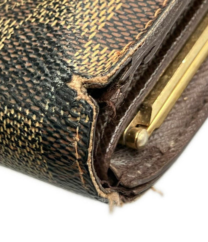 LOUIS VUITTON 二つ折り財布 ポルトモネ ビエ ヴィエノワ ダミエ エベヌ N61663 レディース ルイ・ヴィトン