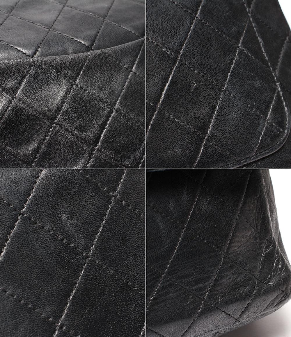 CHANEL チェーンショルダーバッグ 肩掛け ゴールド金具 マトラッセ25 ラムスキン ダブルチェーン ダブルフラップ 1番台 レディース シャネル