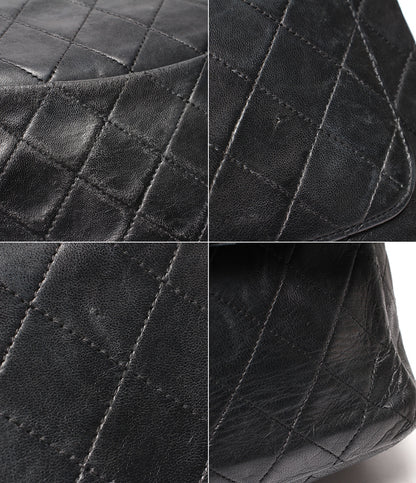CHANEL チェーンショルダーバッグ 肩掛け ゴールド金具 マトラッセ25 ラムスキン ダブルチェーン ダブルフラップ 1番台 レディース シャネル