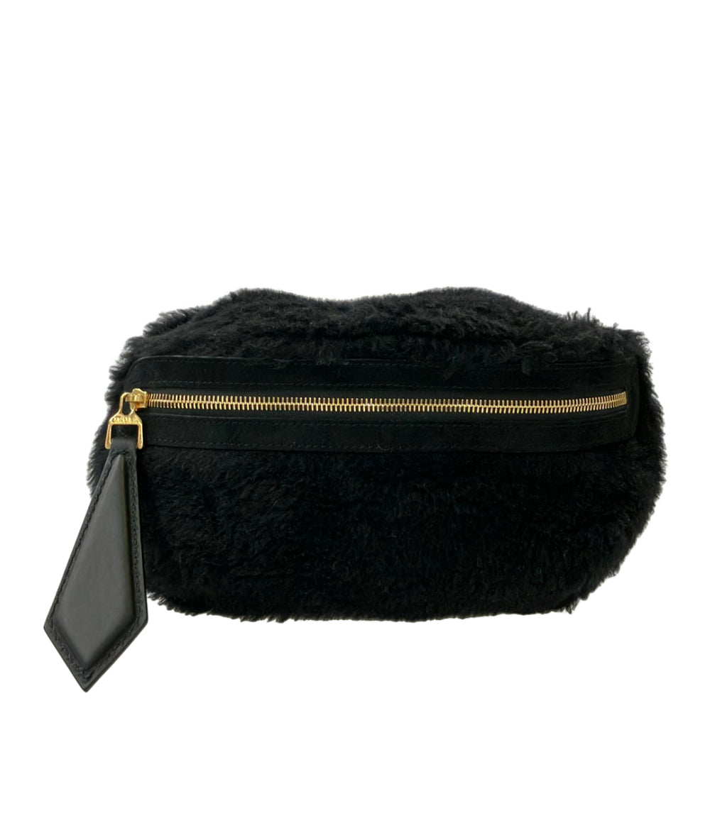 美品 MAX MARA ウエストバッグ ボディバッグ ボア レディース マックスマーラ
