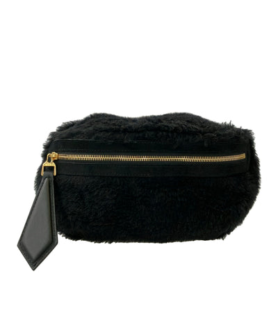 美品 MAX MARA ウエストバッグ ボディバッグ ボア レディース マックスマーラ