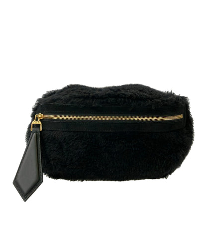 美品 MAX MARA ウエストバッグ ボディバッグ ボア レディース マックスマーラ
