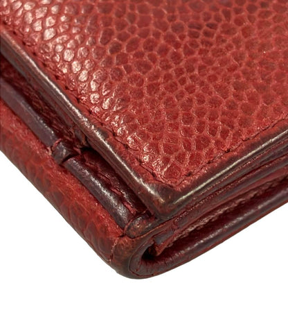 訳あり シャネル 三つ折り財布 キャビアスキン レディース CHANEL