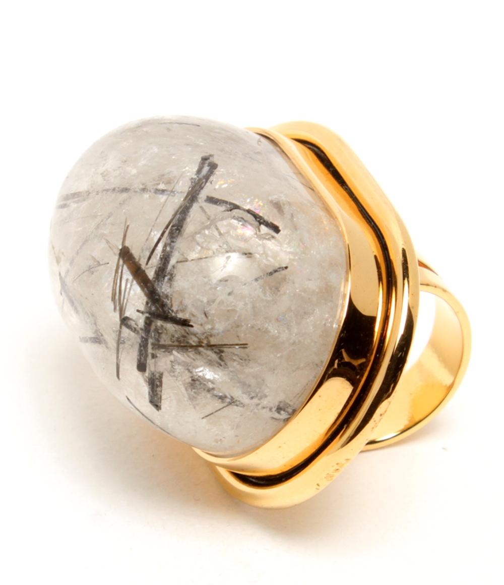 SAINT LAURENT リング 指輪 ルチルクオーツ レディース SIZE 9号 サンローラン