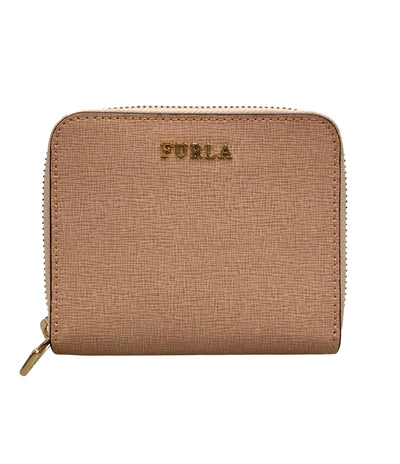美品 Furla ラウンドファスナー二つ折り財布 レディース フルラ