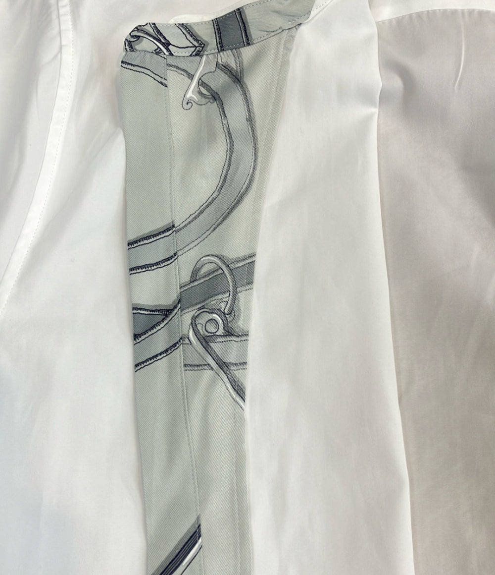 HERMES 長袖 バンドカラー シャツ H556310H1 メンズ SIZE 42 (M) エルメス