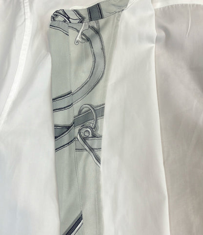 HERMES 長袖 バンドカラー シャツ H556310H1 メンズ SIZE 42 (M) エルメス