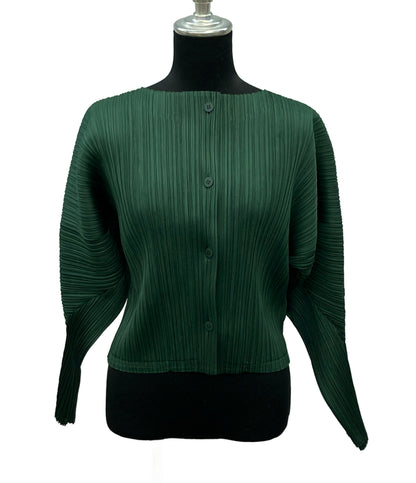 美品 PLEATS PLEASE プリーツ長袖カーディガン PP48-JO143 レディース SIZE 3 (L) プリーツプリーズ