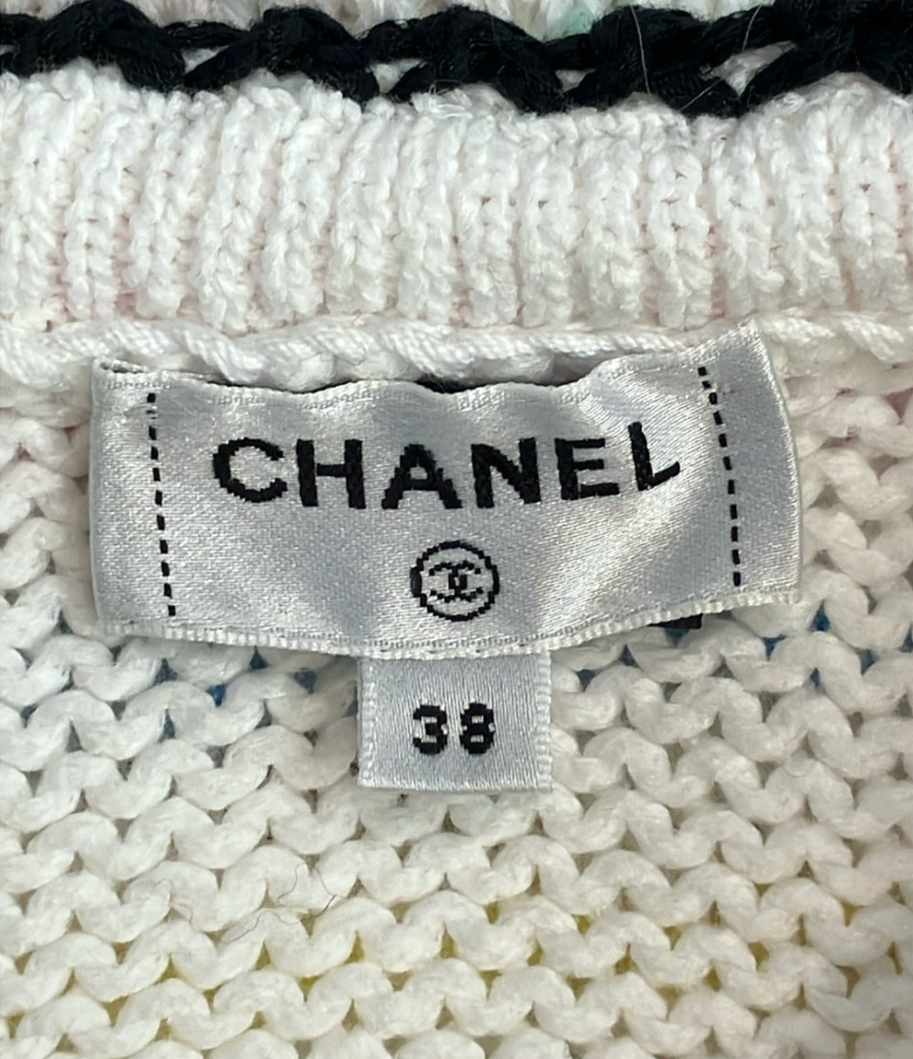 CHANEL アシンメトリー プルオーバー ニット P77146K11142 レディース SIZE 38 (S) シャネル