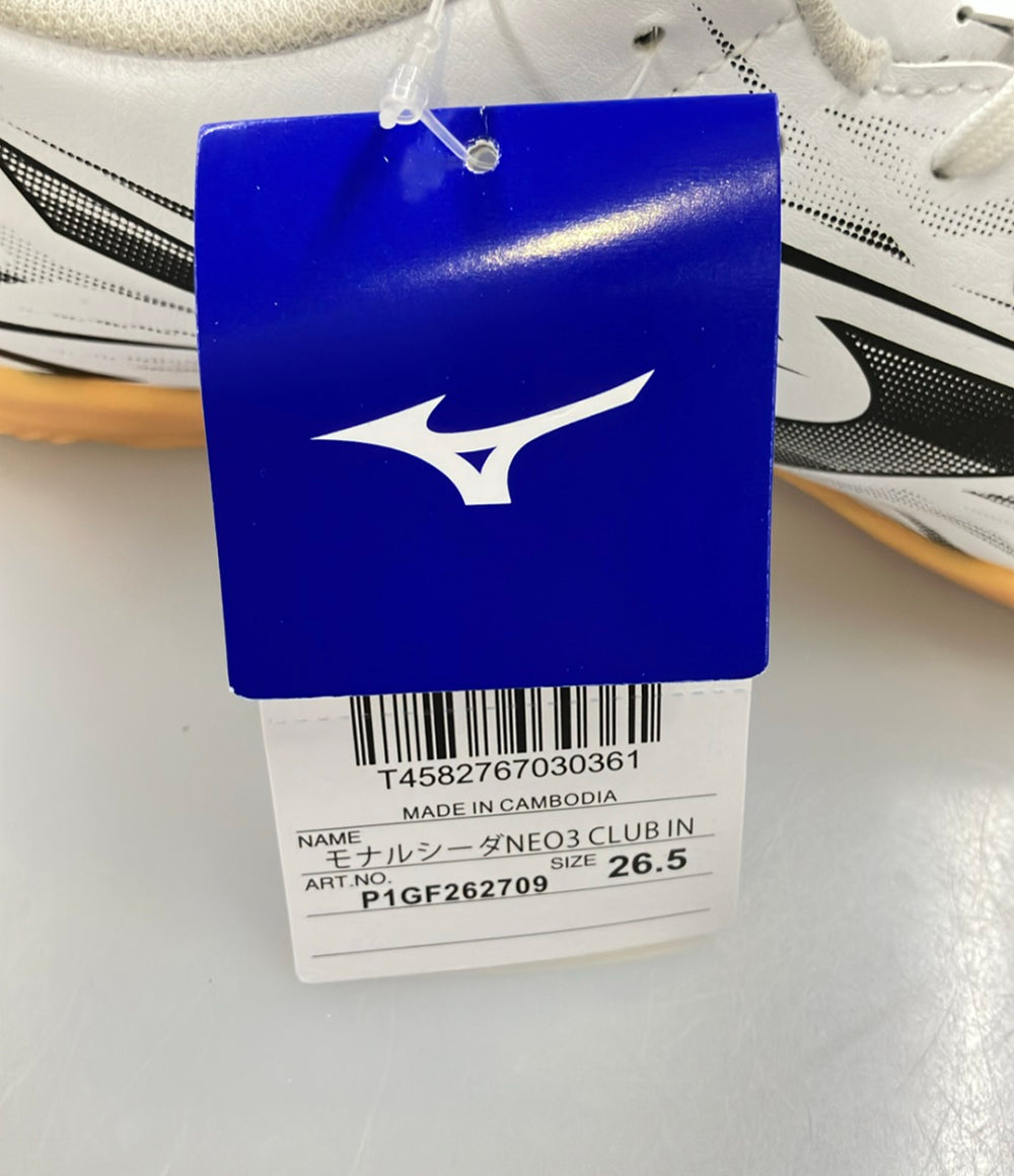美品 Mizuno フットサルシューズ インドア用 モナルシーダ NEO 3 CLUB IN P1GF262709 メンズ SIZE 26.5 ミズノ