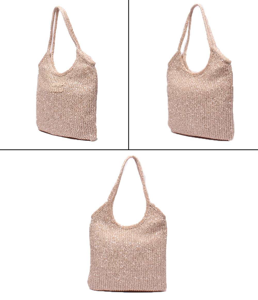 美品 Miu Miu ショルダーバッグ 肩掛け スパンコールメッシュ 5BG231 レディース ミュウ ミュウ