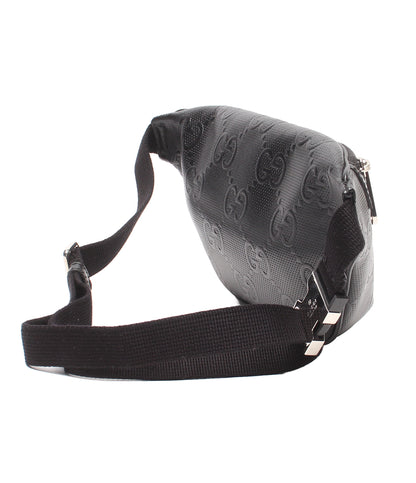 美品 GUCCI ウエストポーチ ボディバッグ GGエンボス 658582 325040 メンズ グッチ