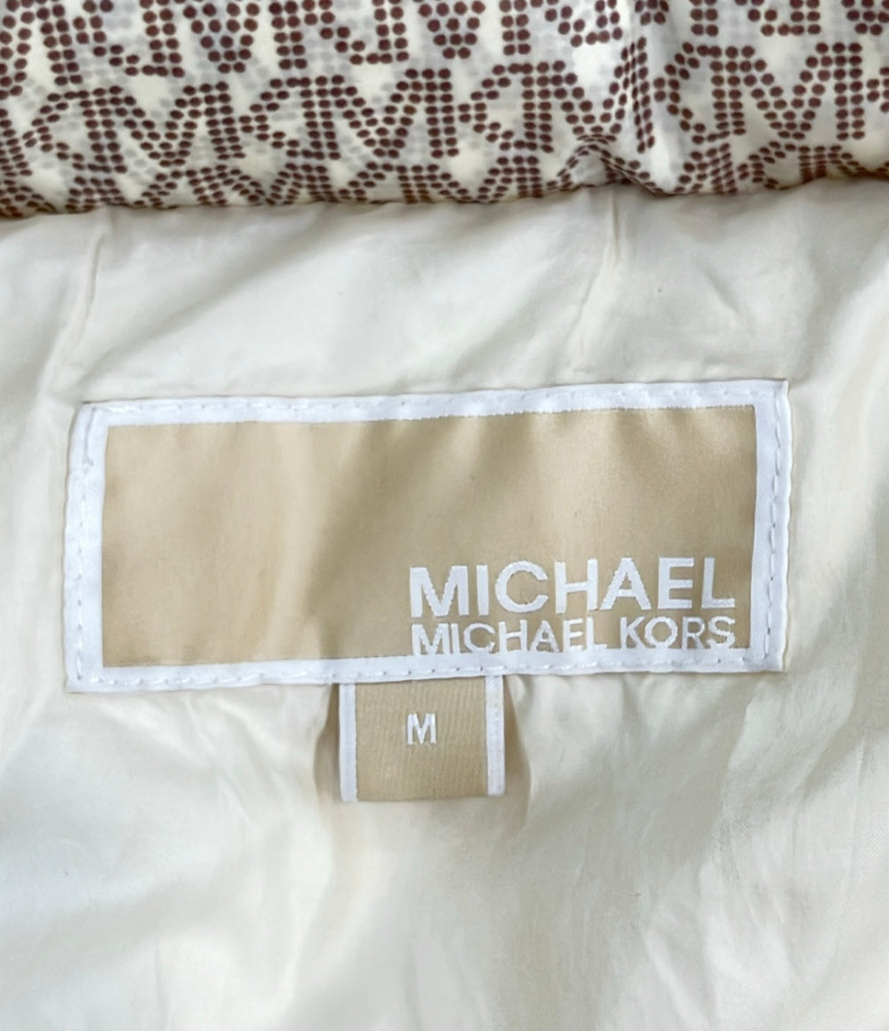 MICHAEL KORS ダウンジャケット モノグラム柄 クロップド丈 レディース SIZE M マイケルコース