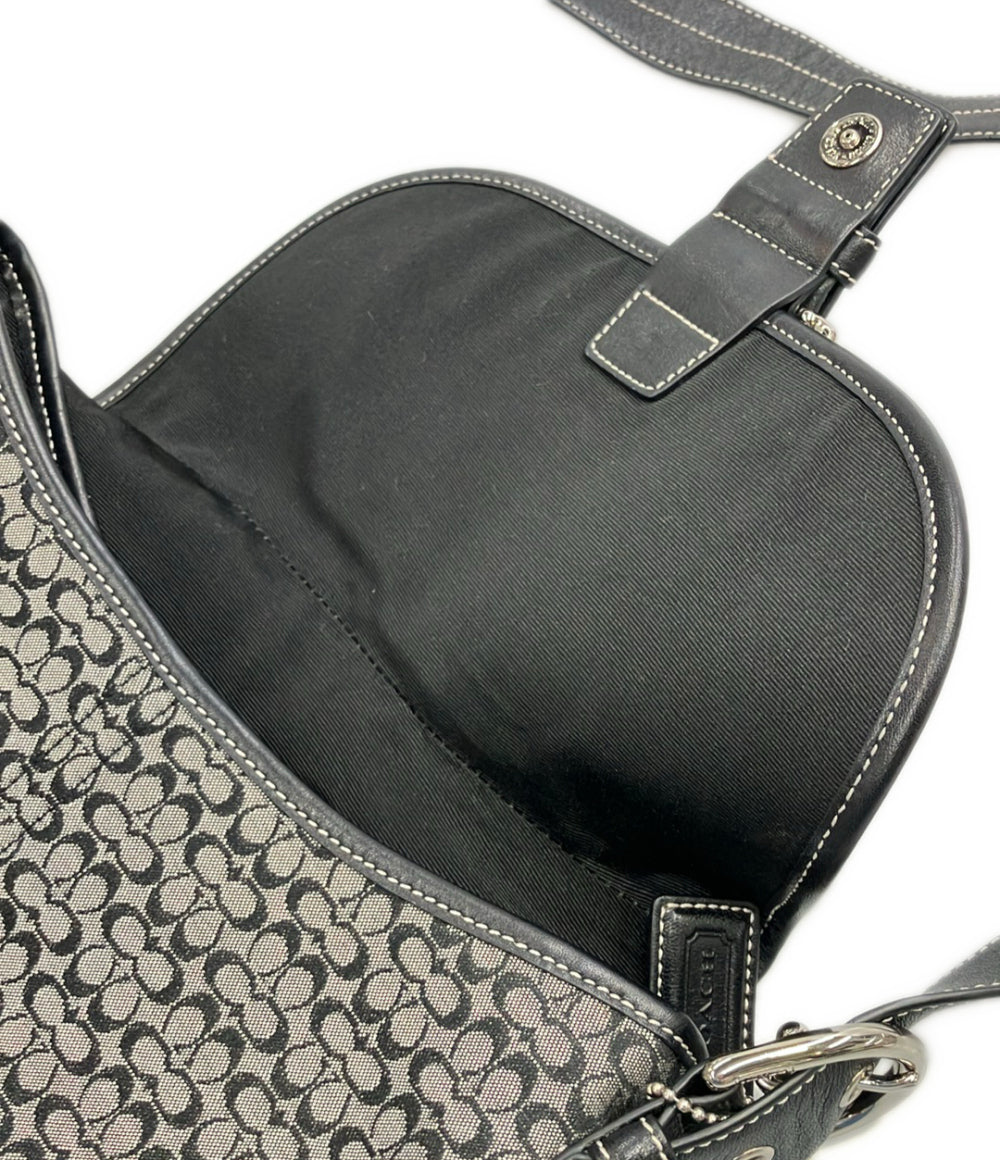 美品 COACH ショルダーバッグ 斜め掛け ミニシグネチャー 6376 レディース コーチ